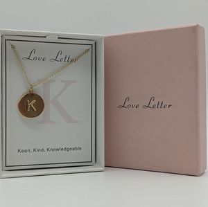 Love letter necklace. K. Keen,Kind, Knowledge